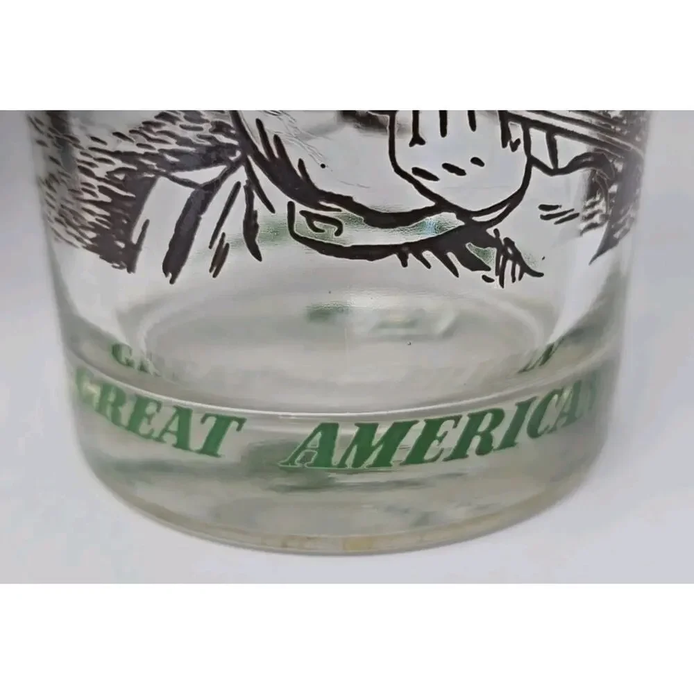 Vintage Davy Crockett Glass‎ Brown Tumbler Approx. Size: 5